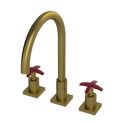 Rubinet Widespread Kitchen Set Antique Brass Matt