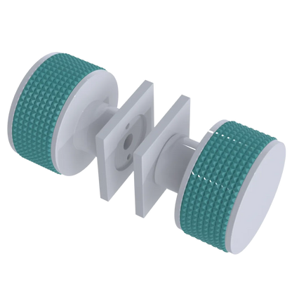 Rubinet Shower Door Knob (set) White