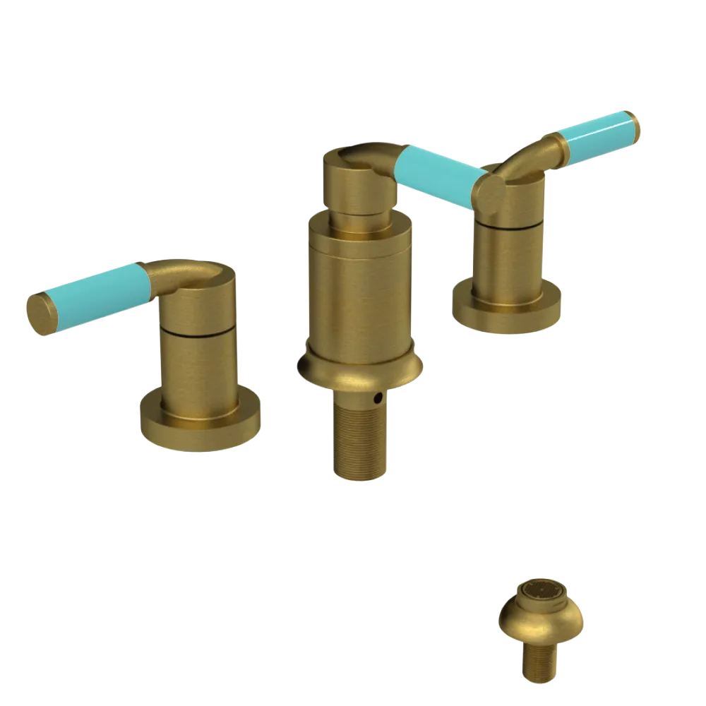 Rubinet Bidet Fitting with Spray, Diverter, and Vacuum Breaker (less drain) Antique Brass Matt