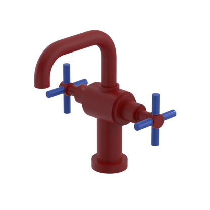 Rubinet Single Hole Dual Handle Lav. Set. (less drain) Maroon