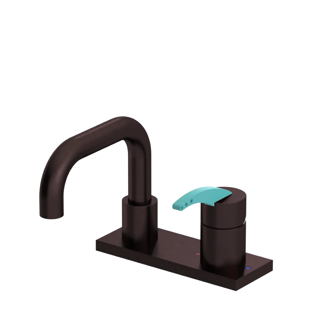 Rubinet 4" Centre Single Control Lav. Set. with Genesis spout (less drain) Oil Rubbed Bronze
