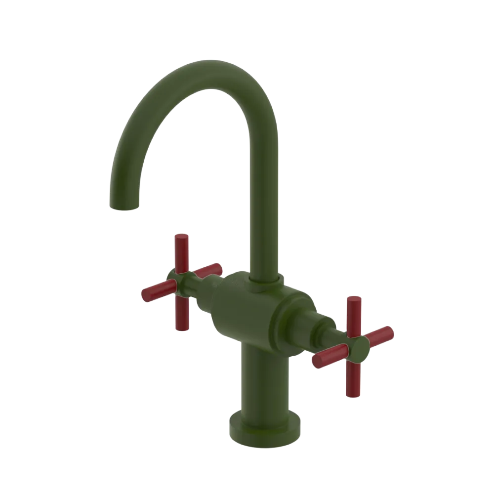 Rubinet Single Hole Dual Handle Lav. Set with LaSalle Spout (less drain) Green Envy