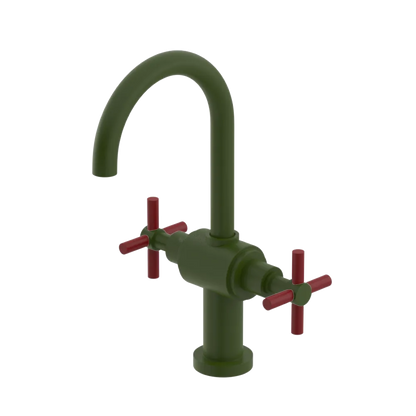 Rubinet Single Hole Dual Handle Lav. Set with LaSalle Spout (less drain) Green Envy