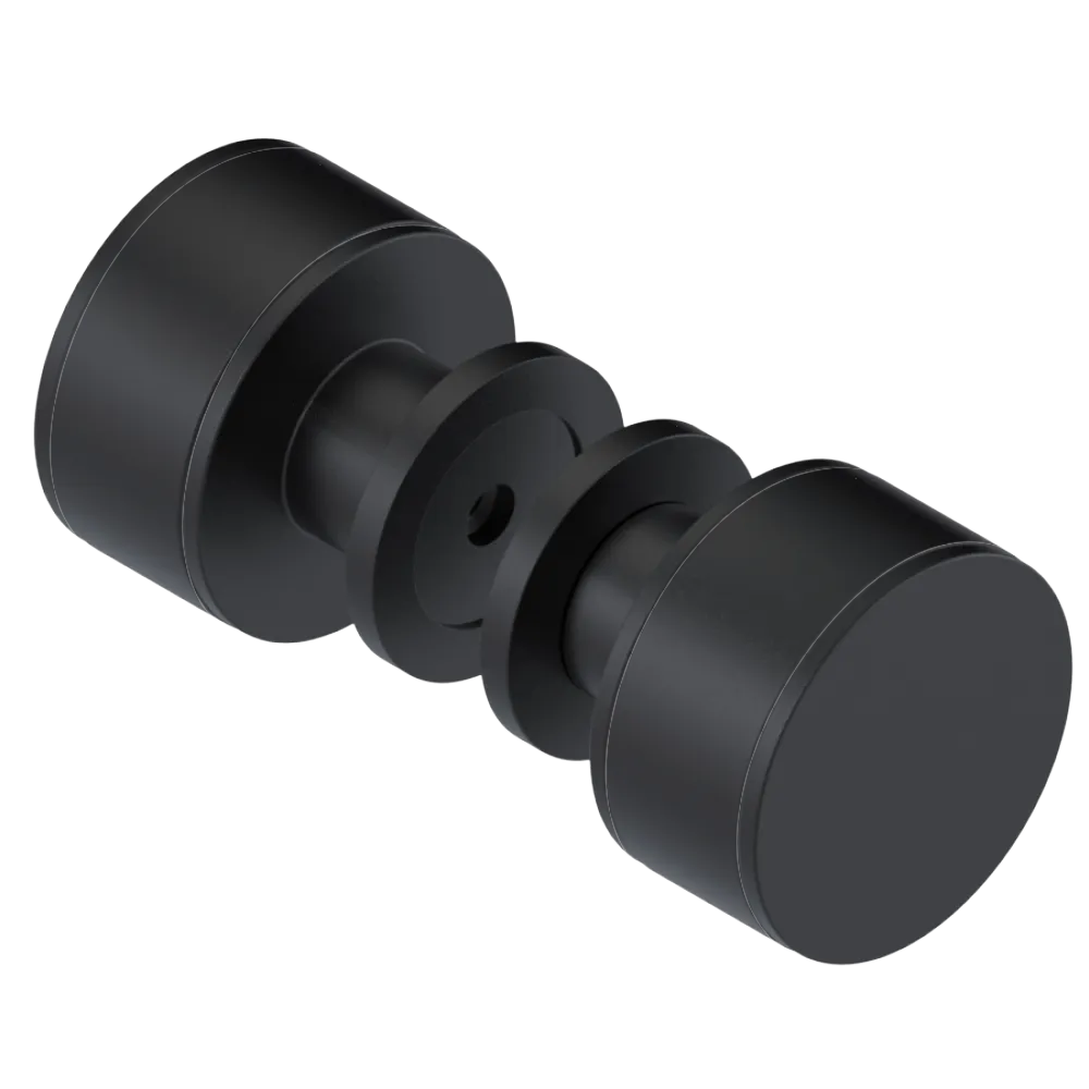 Rubinet Shower Door Knob (set) Matt Black