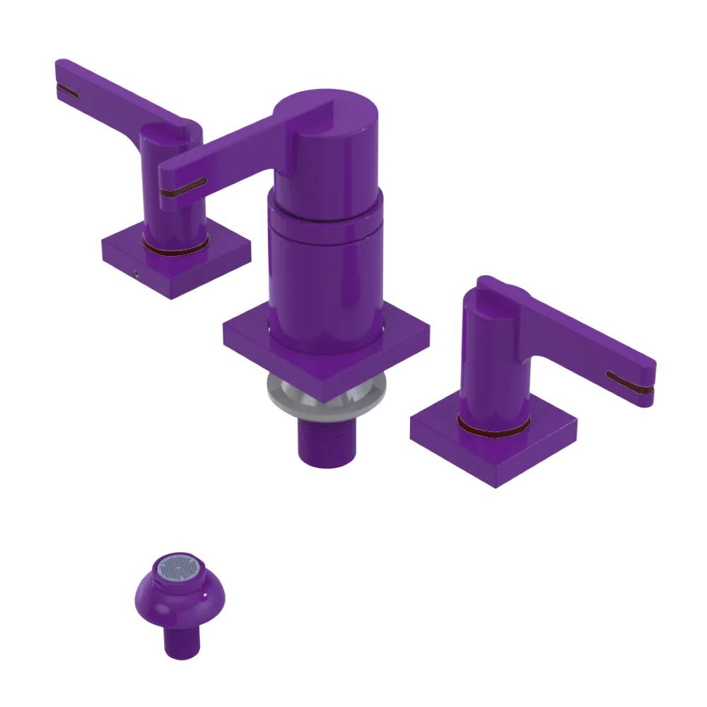 Rubinet Bidet Fitting with Spray, Diverter, and Vacum Breaker (Less Drain) Purple Haze