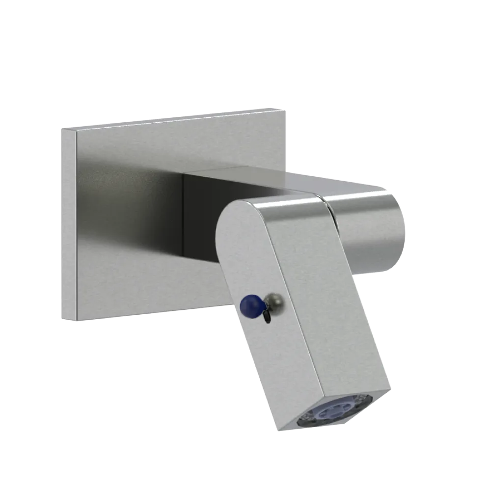 Rubinet Wall Mount Bidet & Foot Rinse with Dual Function Spray Satin Nickel