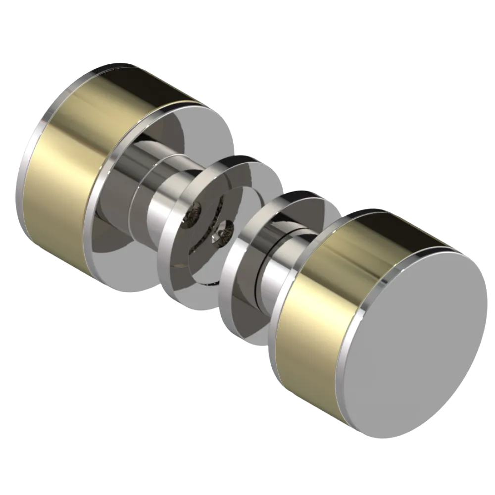 Rubinet Shower Door Knob (set) Polished Nickel