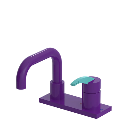 Rubinet 4" Centre Single Control Lav. Set. with Genesis spout (less drain) Purple Haze