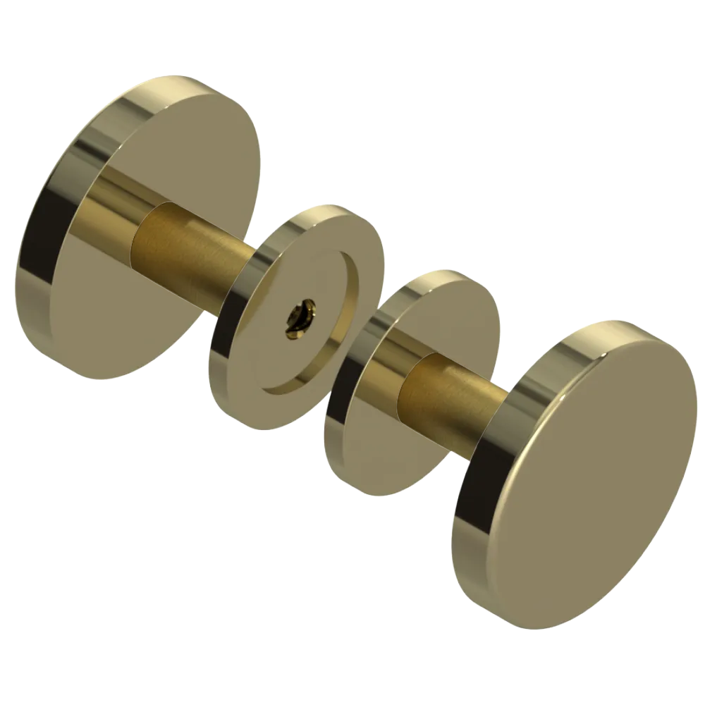 Rubinet Shower Door Knob (set) Natural Brass