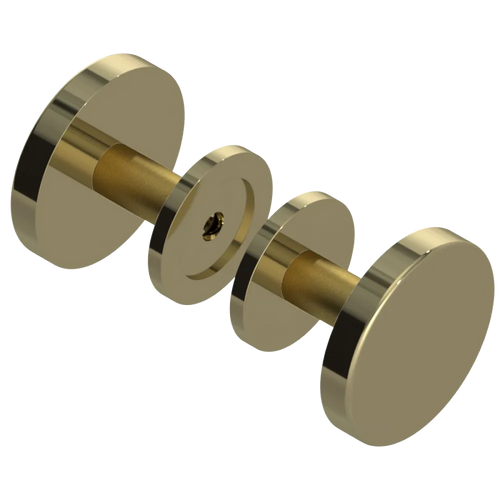 Rubinet Shower Door Knob (set) Natural Brass