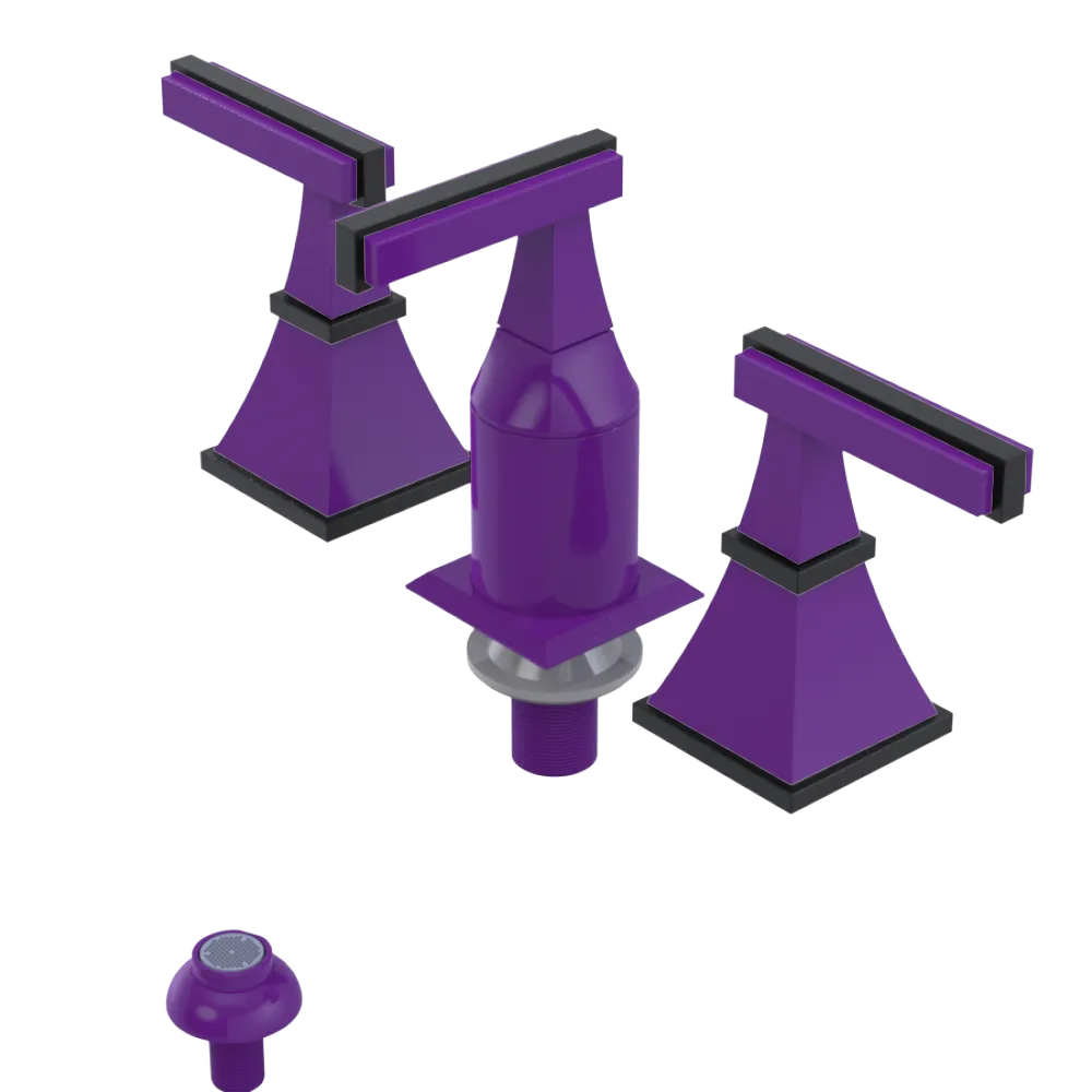 Rubinet Bidet Fitting with Spray, Diverter, and Vacum Breaker (Less Drain) Purple Haze