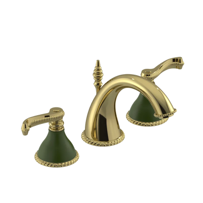 Rubinet Widespread Lav. Set. (less drain) Natural Brass
