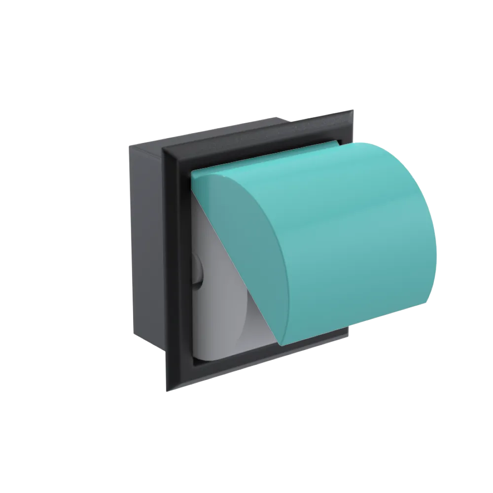 Rubinet RECESSED TOILET PAPER HOLDER Matt Black