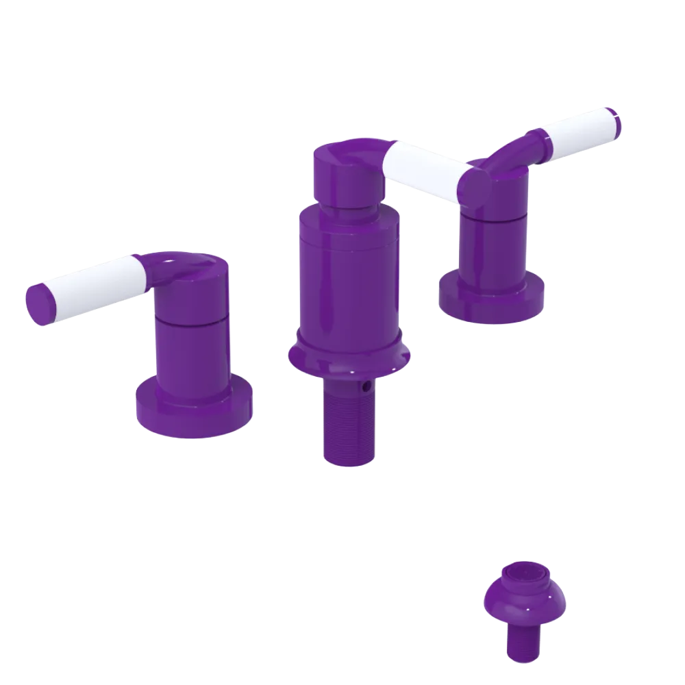 Rubinet Bidet Fitting with Spray, Diverter, and Vacuum Breaker (less drain) Purple Haze