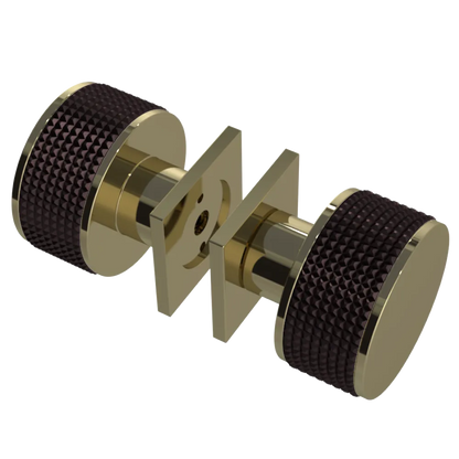 Rubinet Shower Door Knob (set) Natural Brass