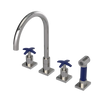 Rubinet Widespread Kitchen Set with Hand Spray Polished Nickel