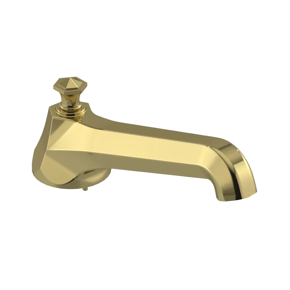 Rubinet Tub Filler Spout Deck Mount Bright Brass