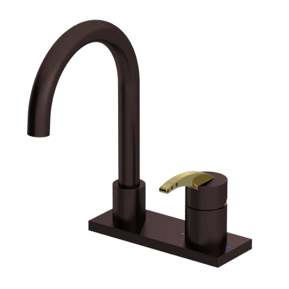 Rubinet 4" Centre Single Control Lav. Set. (less drain) Oil Rubbed Bronze