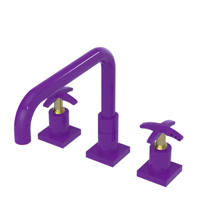 Rubinet Widespread Kitchen Set with Genesis Spout Purple Haze