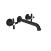 Baril Two handles wall-mounted lavatory faucet, drain not included