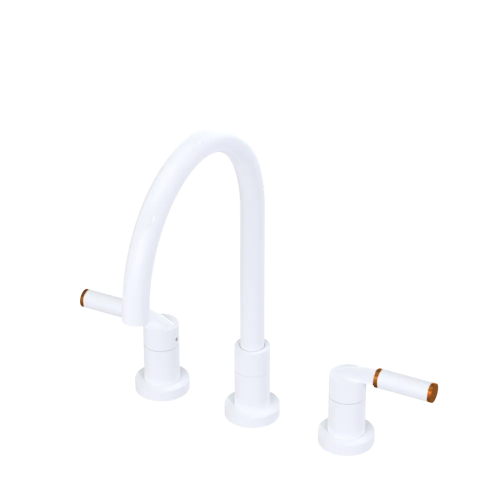 Rubinet Widespread Kitchen Set White