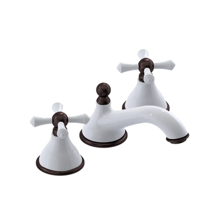 Rubinet Widespread Lav. Set. (less drain) White