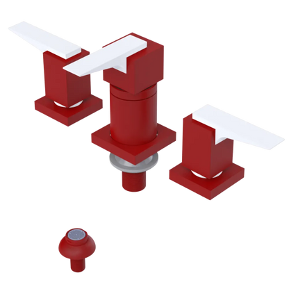 Rubinet Bidet Fitting with Spray, Diverter, and Vacuum Breaker (less drain) Maroon