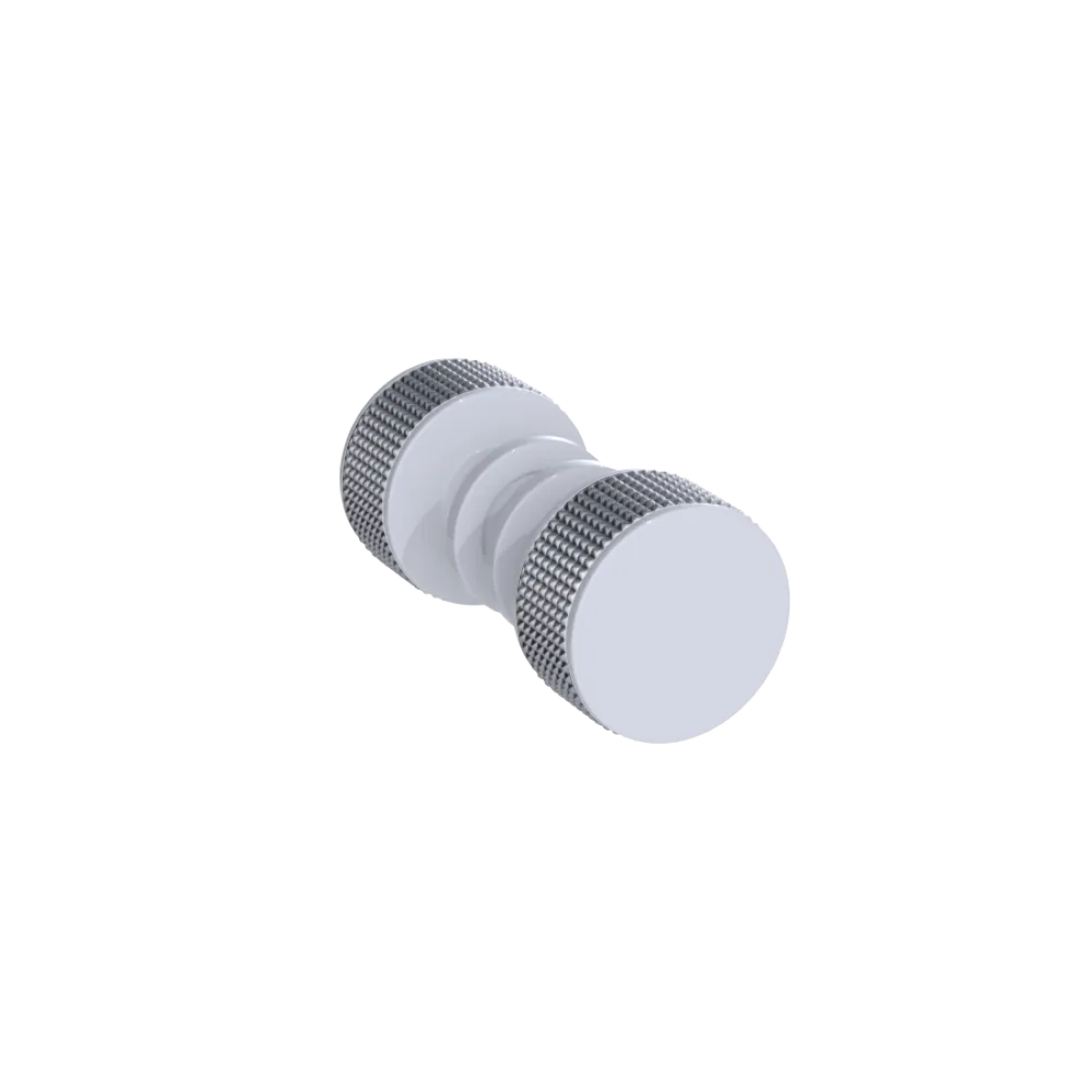 Rubinet Shower Door Knob (set) White