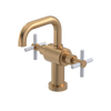 Rubinet Single Hole Dual Handle Lav. Set. (less drain) Satin Gold