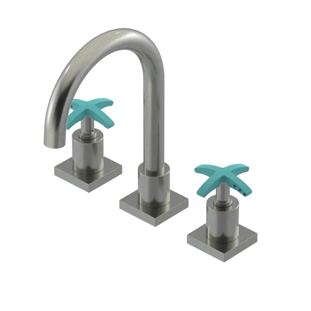 Rubinet Widespread Lav. Set. (less drain) Satin Nickel