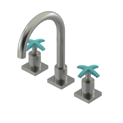 Rubinet Widespread Lav. Set. (less drain) Satin Nickel