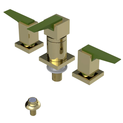 Rubinet Bidet Fitting with Spray, Diverter, and Vacuum Breaker (less drain) Gold