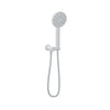 Baril 3-spray anti-limestone hand shower on wall-mounted supply elbow