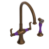 Rubinet Two Handle Single Hole Kitchen Set with Hand Spray Oil Rubbed Bronze