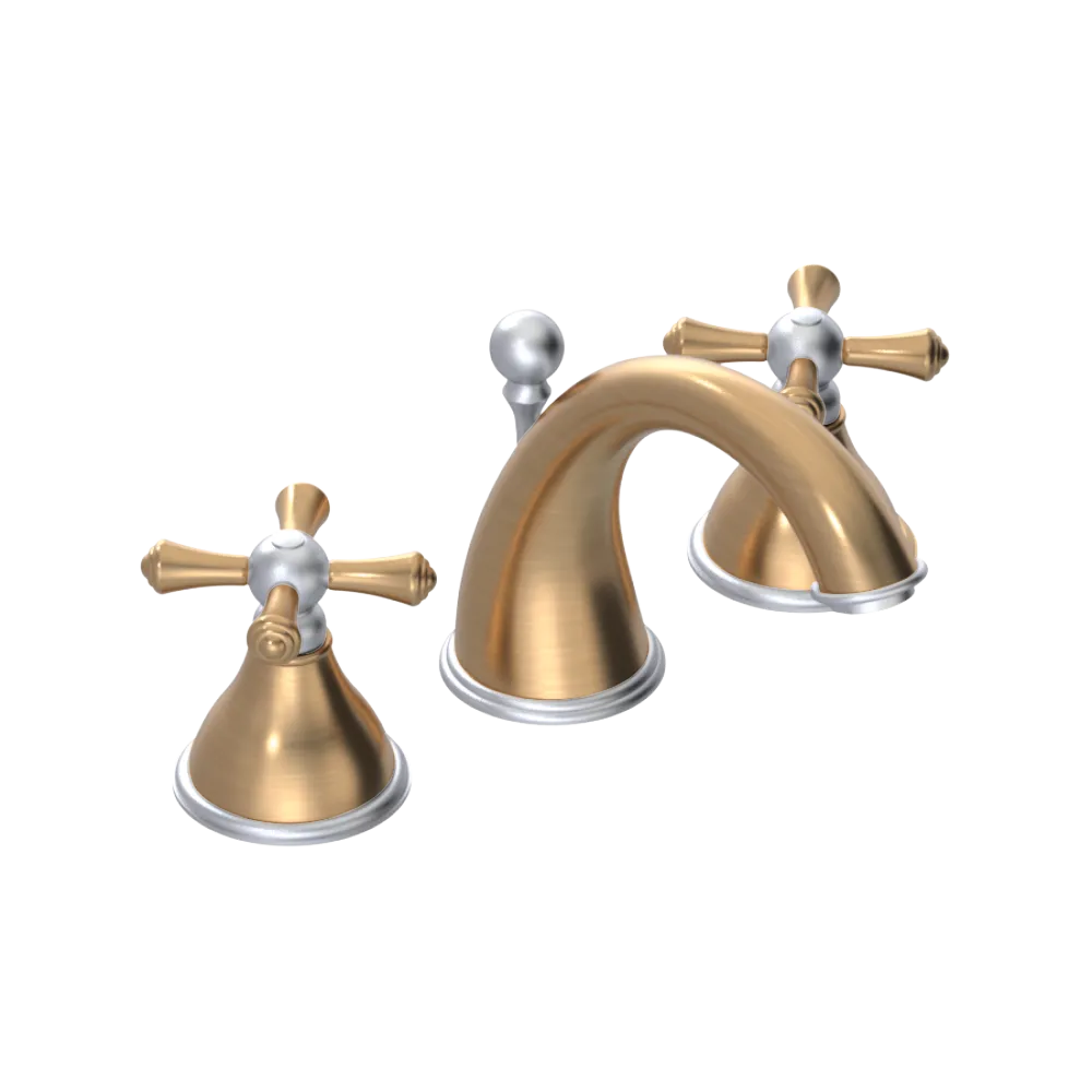 Rubinet Widespread Lav. Set. (less drain) Satin Gold