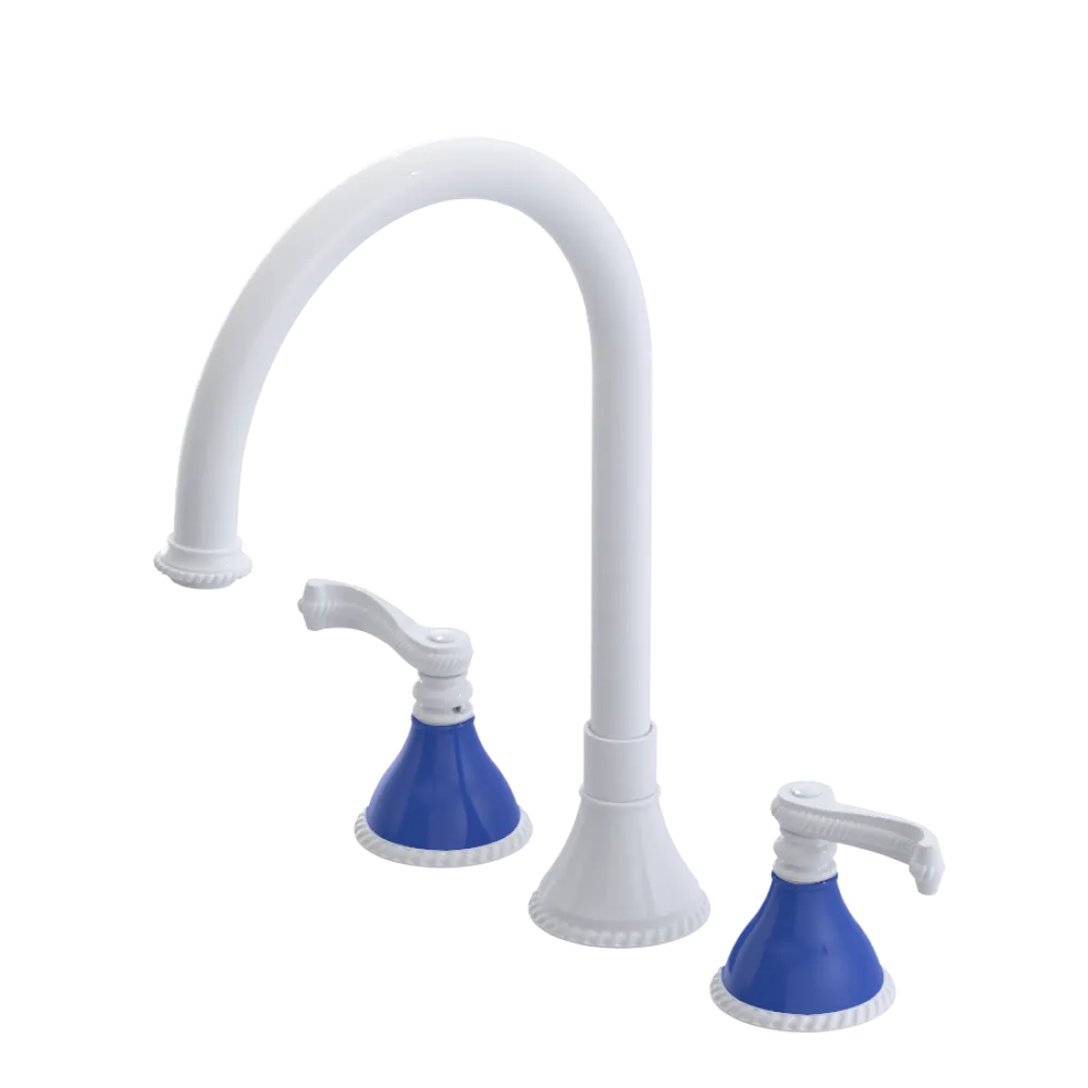 Rubinet Widespread Kitchen Set White