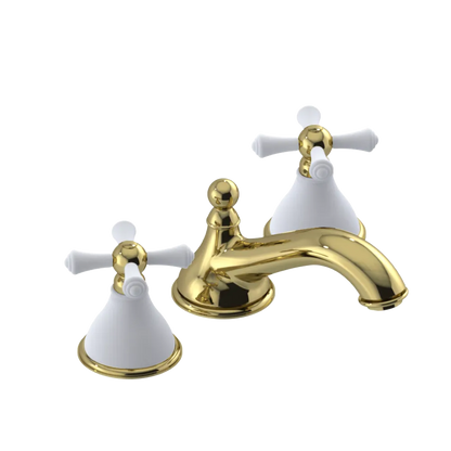Rubinet Widespread Lav. Set. (less drain) Natural Brass