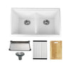 32" X 19" Granite Kitchen Sink-Double Bowls - Golzar Home
