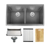 32" X 19" Granite Kitchen Sink-Double Bowls - Golzar Home