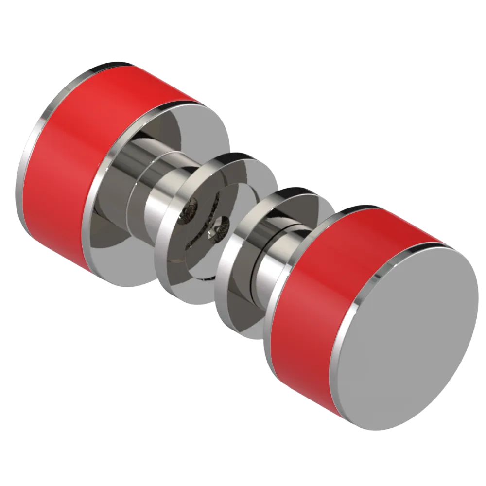 Rubinet Shower Door Knob (set) Polished Nickel