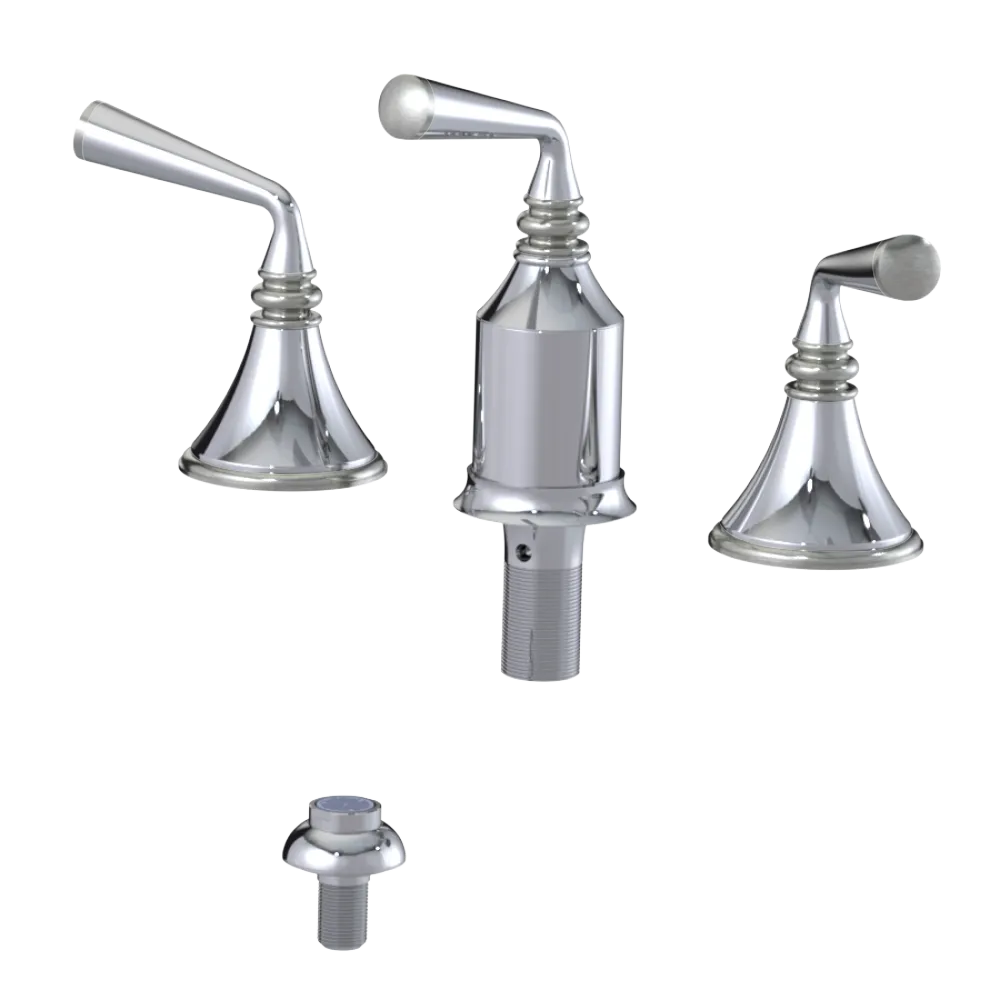 Rubinet Bidet Fitting with Spray, Diverter, and Vacum Breaker (Less Drain) Chrome