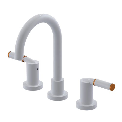 Rubinet Widespread Lav set (less drain) White