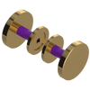 Rubinet Shower Door Knob (set) Gold