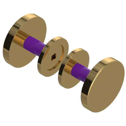 Rubinet Shower Door Knob (set) Gold