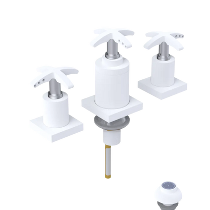 Rubinet Bidet Fitting with Spray, Diverter, and Vacuum Breaker (less drain) Matt White