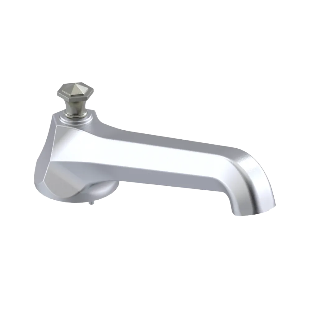 Rubinet Tub Filler Spout Deck Mount Satin Chrome