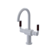 Rubinet Single Hole Dual Handle Lav. Set. (less drain) White