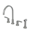 Rubinet Widespread Kitchen Set with Hand Spray Satin Nickel