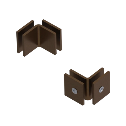 Rubinet 90 Glass to Glass Open Face Tuscan Brass