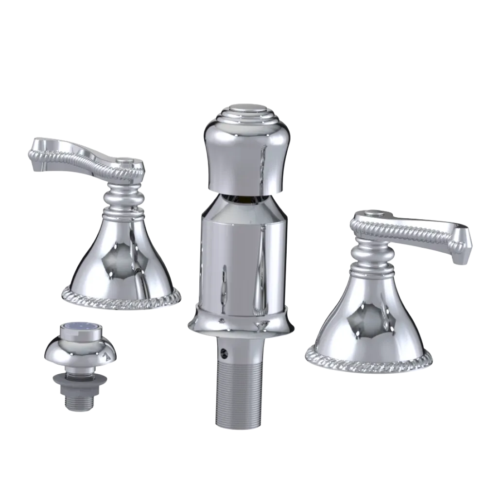 Rubinet Bidet Fitting with Spray, Diverter, and Vacum Breaker (Less Drain) Chrome